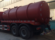 camión de la succión de las aguas residuales de 15CBM LHD 336HP, camión de bombeo del tanque séptico