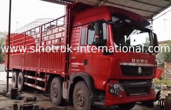 Warehouse Type Cargo Stake Truck SINOTRUK HOWO 8X4 LHD Euro2 336HP