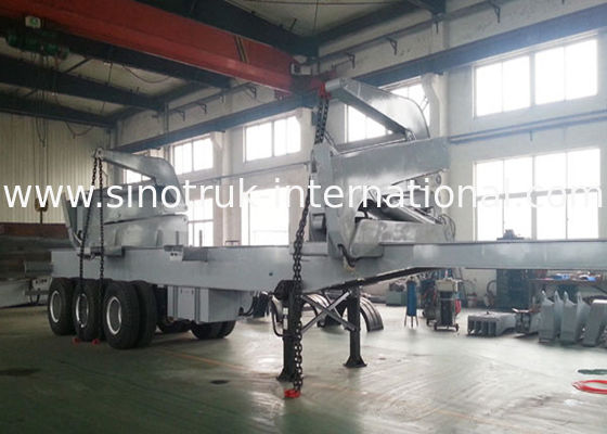 37 Tons Container Side Loader Truck Mounted Crane 3 Axles Semi Trailer Truck