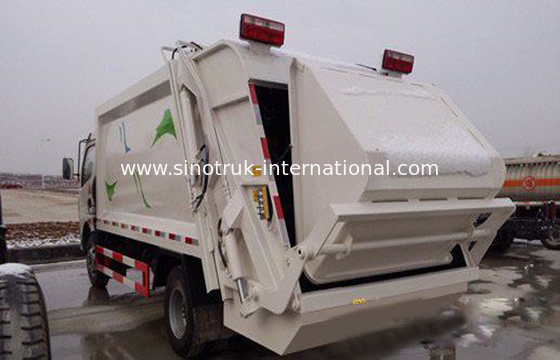 Camión compacto 6cbm de la recolección de basura para el transporte inútil no tóxico