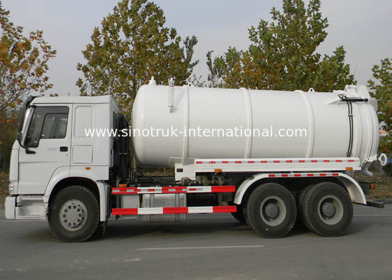 camión de petrolero del vacío de 6X4 Euro2 290HPRoad/camión del petrolero de la bomba de aguas residuales/de petrolero de la succión de las aguas residuales