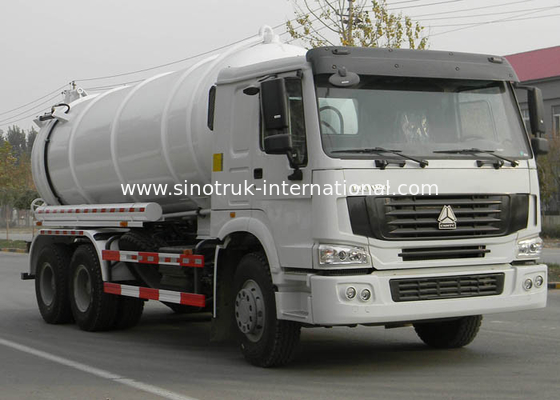 Camión resistente 6X4 Euro2 290HP, ISO de las aguas residuales del vacío de la capacidad grande