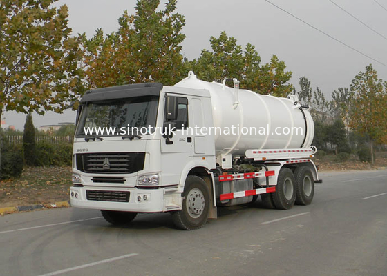 Camión 16CBM LHD 6X4 Euro2 290HP de la succión de las aguas residuales del equipo de la limpieza de la alcantarilla,