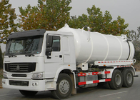 Camión de las aguas residuales del vacío de la eficacia alta 17CBM LHD 336HP para la lluvia urbana Wells