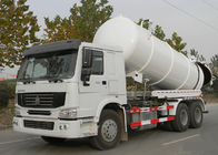camión de la succión de las aguas residuales de 20CBM LHD 336HP con la bomba de vacío ahorradora de tiempo