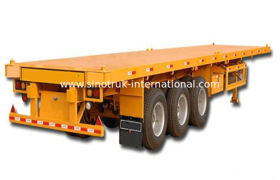 Remolques semi planos de SINOTRUK 30-60 toneladas