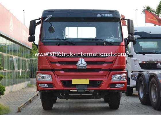 camión comercial rojo de la caja del cargo 336HP del euro 2 de 8X4 LHD 30-60 toneladas