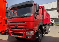 Tipo del camión volquete 266HP LHD del color rojo SINOTRUK HOWO 6x4