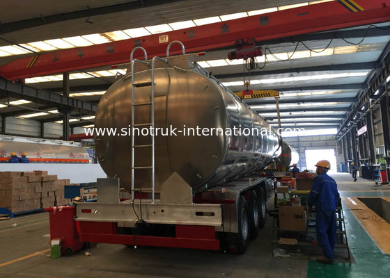Remolque plano hidráulico del camión del tanque de agua del remolque del acero inoxidable semi