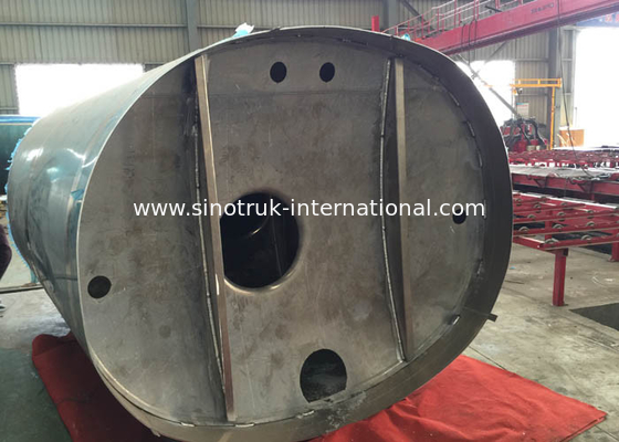 Remolque plano hidráulico del camión del tanque de agua del remolque del acero inoxidable semi