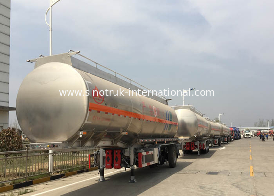 Camión del consumo de combustible 45000-70000Liters semi de remolque del depósito bajo del camión/de gasolina