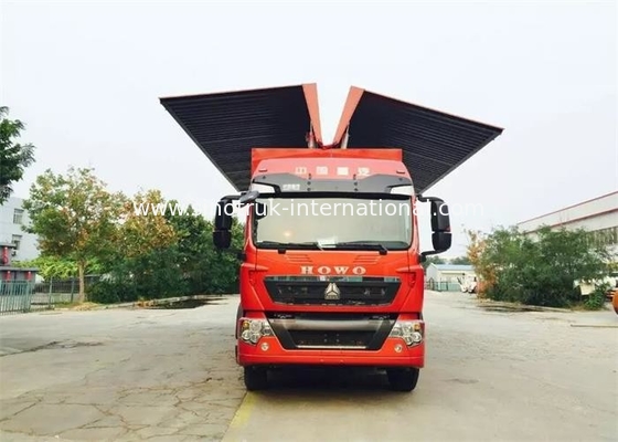 vehículos comerciales grandes de la capacidad de cargamento del cargo de 8X4 LHD Wing Van Cargo Truck