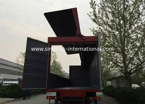 vehículos comerciales grandes de la capacidad de cargamento del cargo de 8X4 LHD Wing Van Cargo Truck