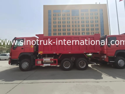 SINOTRUK HOWO Tipper Dump Truck RHD 6×4 336HP en color rojo