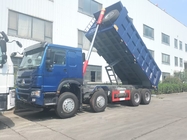 Camión volquete azul de SINOTRUK HOWO LHD 12wheels 8X4 400HP para la explotación minera Front Lifting 50Tons