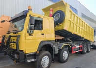 Sinotruk Howo camión de descarga con tirador 400hp 8 × 4 50-60 toneladas Lhd 12 ruedas bandeja grande