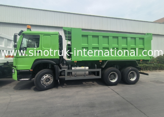 Sinotruk Howo tirador camión de descarga Weichai 400hp 6 × 4 Lhd Verde elevación media
