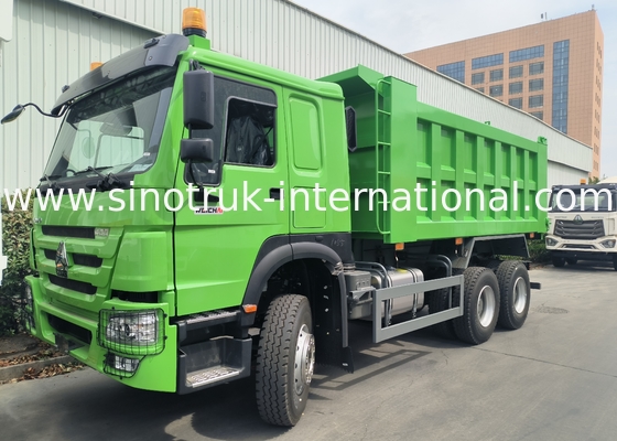 Sinotruk Howo tirador camión de descarga Weichai 400hp 6 × 4 Lhd Verde elevación media