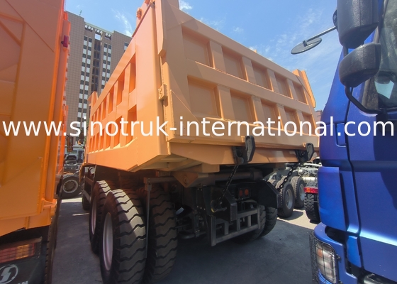 Sinotruk Howo camión de descarga de caída de minería de 90 toneladas 6 × 4 cuerpo de carga de acero de alta resistencia
