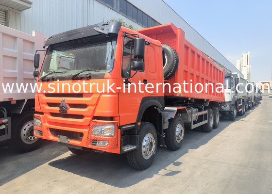 Sinotruk Howo camión de descarga con tirador 400hp 8 × 4 Rhd 12 ruedas bandeja grande 7600mm