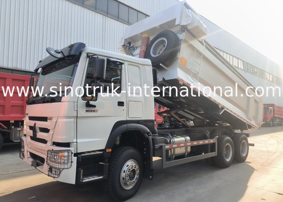 Sinotruk Howo camión de descarga de tiradores 400hp 6 × 4 bandeja en forma de U con lonas automáticas