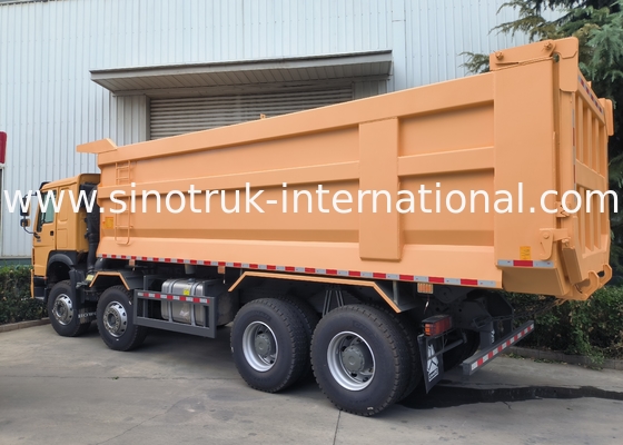 Sinotruk Howo Dump Truck 8 × 4 Lhd 12 ruedas con cuerpo de tirador en forma de U Euro 2