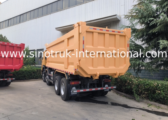 Sinotruk Howo Dump Truck 8 × 4 Lhd 12 ruedas con cuerpo de tirador en forma de U Euro 2