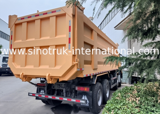 Sinotruk Howo Dump Truck 8 × 4 Lhd 12 ruedas con cuerpo de tirador en forma de U Euro 2
