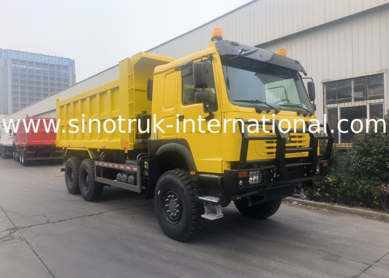 Sinotruk Howo Dump Truck 6 × 6 tracción en todas las ruedas con 14.00R20 neumático único 380 hp