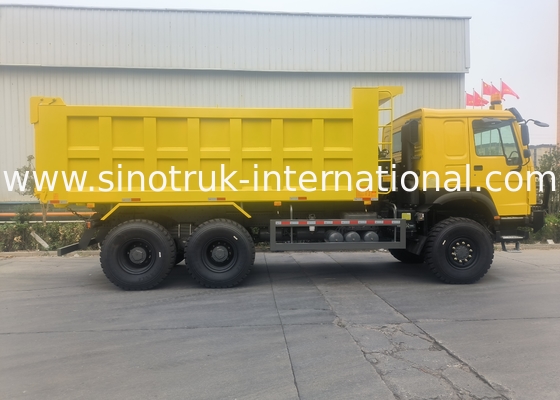 Sinotruk Howo Dump Truck 6 × 6 tracción en todas las ruedas con 14.00R20 neumático único 380 hp
