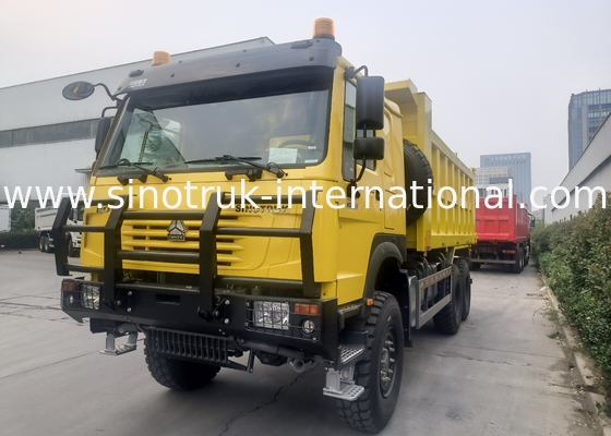 Sinotruk Howo Dump Truck 6 × 6 tracción en todas las ruedas con 14.00R20 neumático único 380 hp