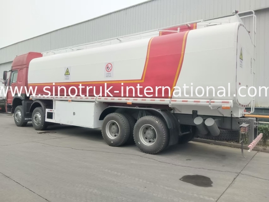 SINOTRUK HOWO camión de tanque de aceite rojo 400HP 8×4 12 ruedas de alta capacidad