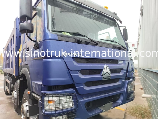 8X4 Blue Tipper Dump Truck 380hp 12 ruedas Blanco H77L ZZ3317V3567B1 Tipo U