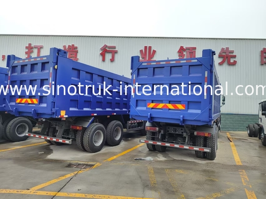 8X4 Blue Tipper Dump Truck 380hp 12 ruedas Blanco H77L ZZ3317V3567B1 Tipo U