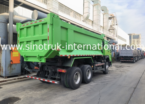 Sinotruk Howo camión de descarga de tiradores 380hp 6 × 4 U Forma de carga cuerpo de color verde