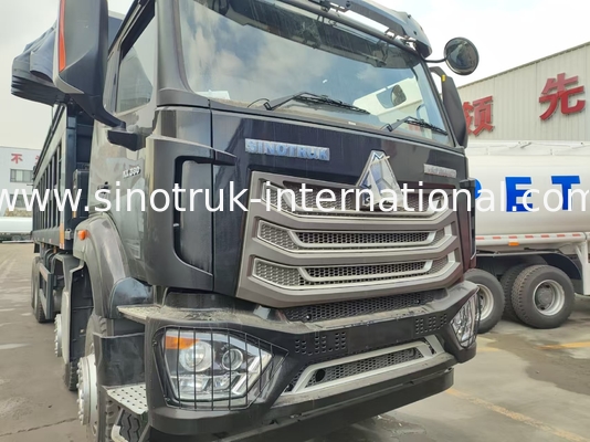 HOWO NX 380HP RHD camión de descarga negro con tapa de lonas