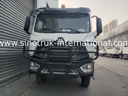 SINOTRUK HOWO 400 HP camión de descarga con tirador para la construcción N7 Luz de advertencia de parachoques militares