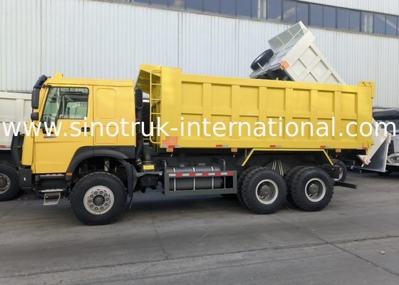 Sinotruk Howo Dump Truck 6 × 4 Lhd 10 Ruedas 20CBM Caja de carga neumáticos de minería