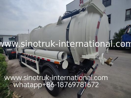 4*2 Conducción HOWO camión de aspiración de aguas residuales: tanque de 6m3, 160 CV, neumáticos 8.00R20, camión de aguas residuales ligero, vehículo de saneamiento eficiente