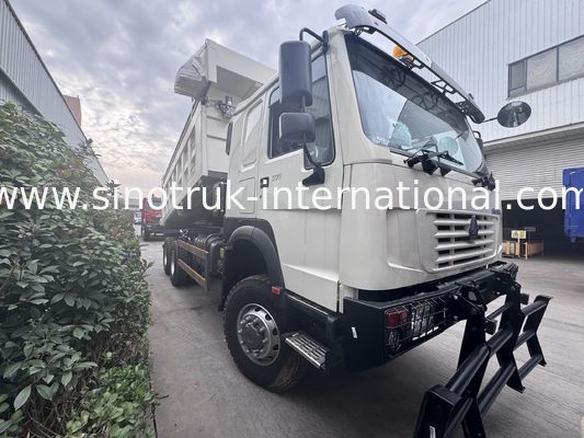 SINOTRUK 371HP   6 × 6  RHD HOWO Dump Truck  White 19-20CBM  Front Lifting Fully driven, with tarpaulin, Popular Model in Guyana