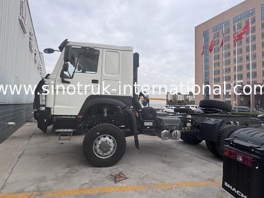 SINOTRUK HOWO Ghost Face cab Tractor Truck  6X6 Euro 2  430 HP Military bumper White