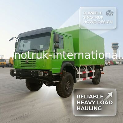 Camión pesado SINOTRUK con tipo de accionamiento 4X4 LHD, tanque de carga de 5000*2300*2300 mm y capacidad del eje trasero de 16 T para el transporte de carga pesada verde