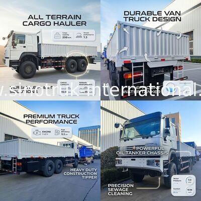 Desata el poder y la versatilidad todo conquistando blanco HOWO 6x6 400HP Fuera de la carretera camión de carga