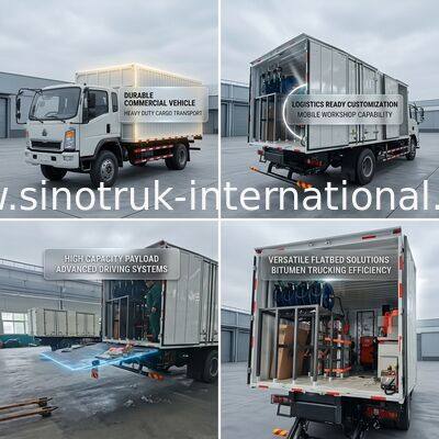 El × 4 RHD del camión 10Wheels 400Hp 6 del cargo de Sinotruk Howo modificó para requisitos particulares para la logística