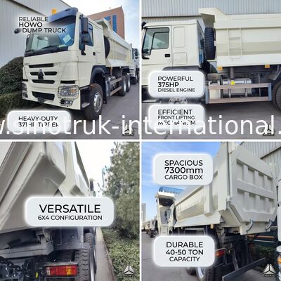 Durable HOWO 6×4 371HP 20CBM camión blanco con cuerpo de acero de alta resistencia para trabajos pesados