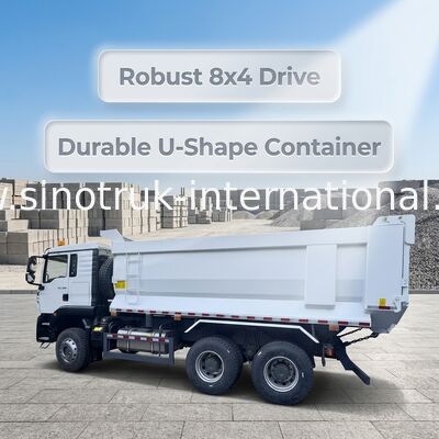 SINOTRUK HOWO TX Modelo 380HP LHD Camión Volquete 6X4 Contenedor Tipo U Blanco