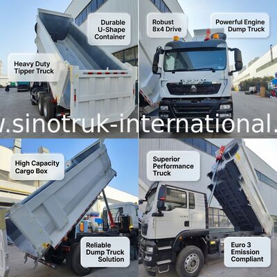 HOWO TX 6*4 camión blanco con motor MAN de 390 CV y caja de carga 20CBM para un rendimiento superior