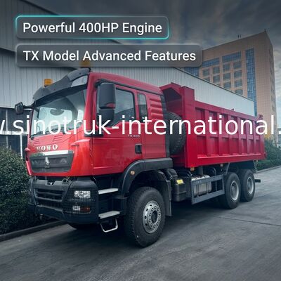 Camión volquete 6X4 del volquete del modelo 400HP LHD de SINOTRUK HOWO TX con las luces de advertencia