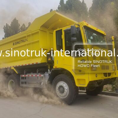 Camión volquete minero de Sinotruk con modelo de impulsión 6x4 de motor 430HP y caja de carga de espesor inferior de 16 mm