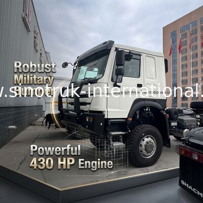SINOTRUK HOWO Ghost Face cabina Tractor Camión 6X6 Euro 2 430 HP Parachoques militar Blanco